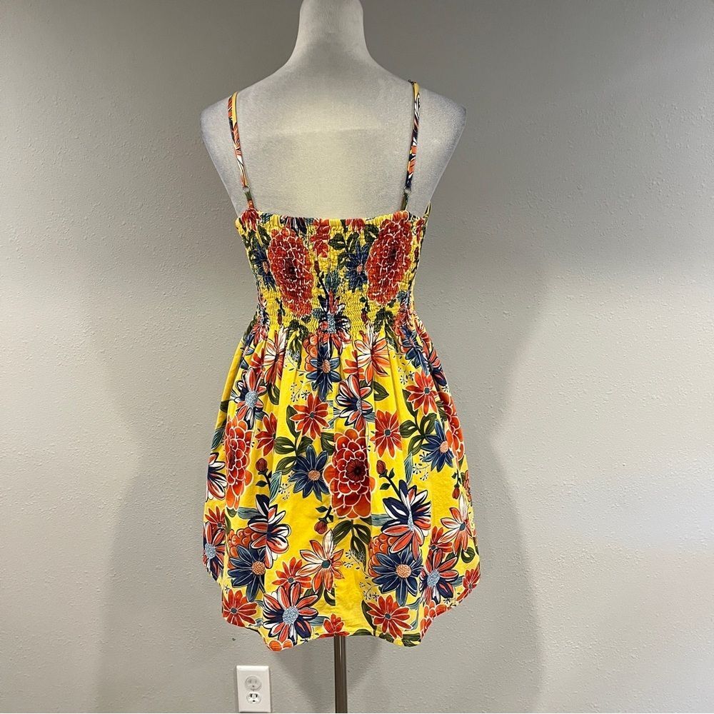 Xhilaration Floral Yellow mini Sundress with straps size small - Picture 6 of 13